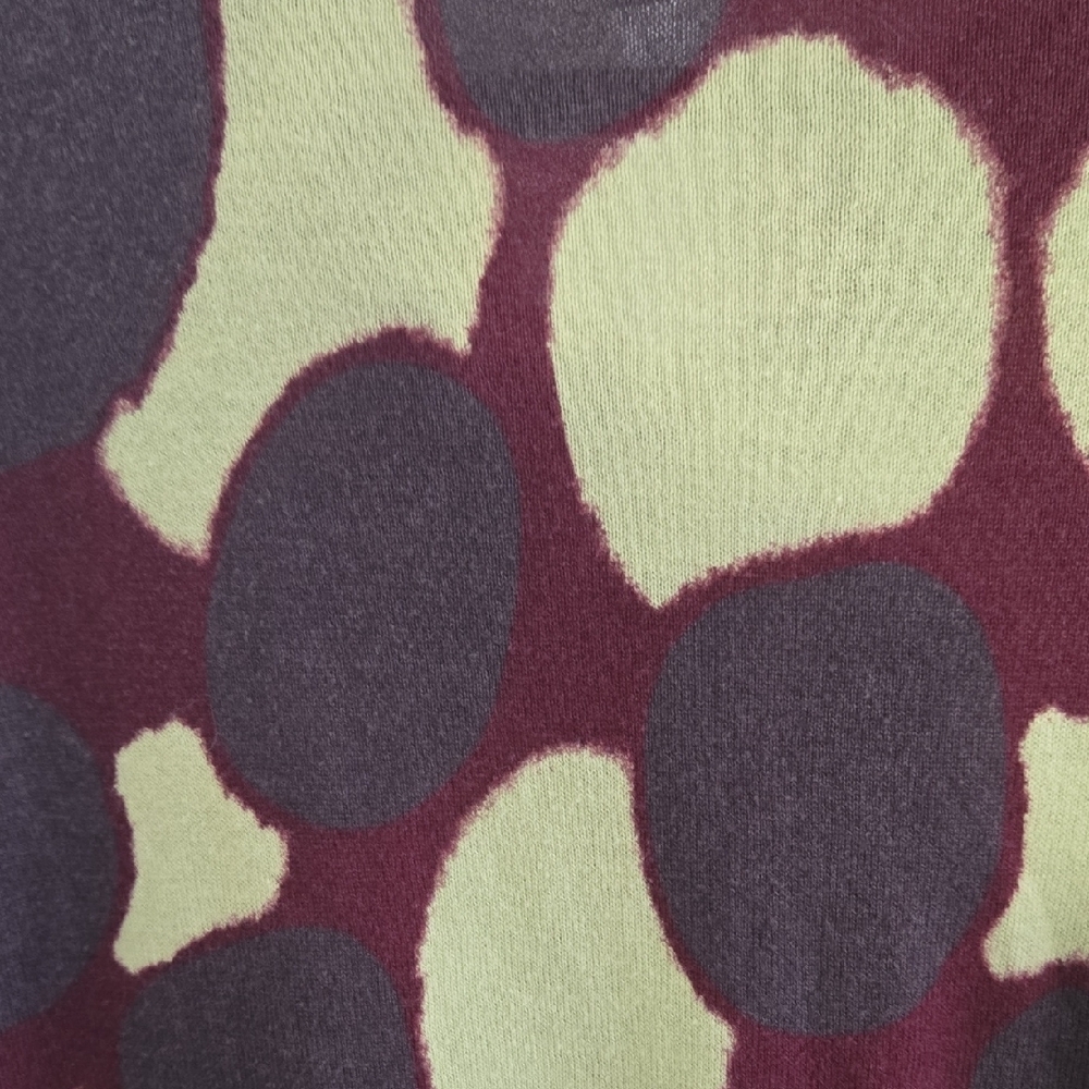Simply Vera by Vera Wang Polka Dot Sweater- Cream & Burgundy - Picture 8 of 11